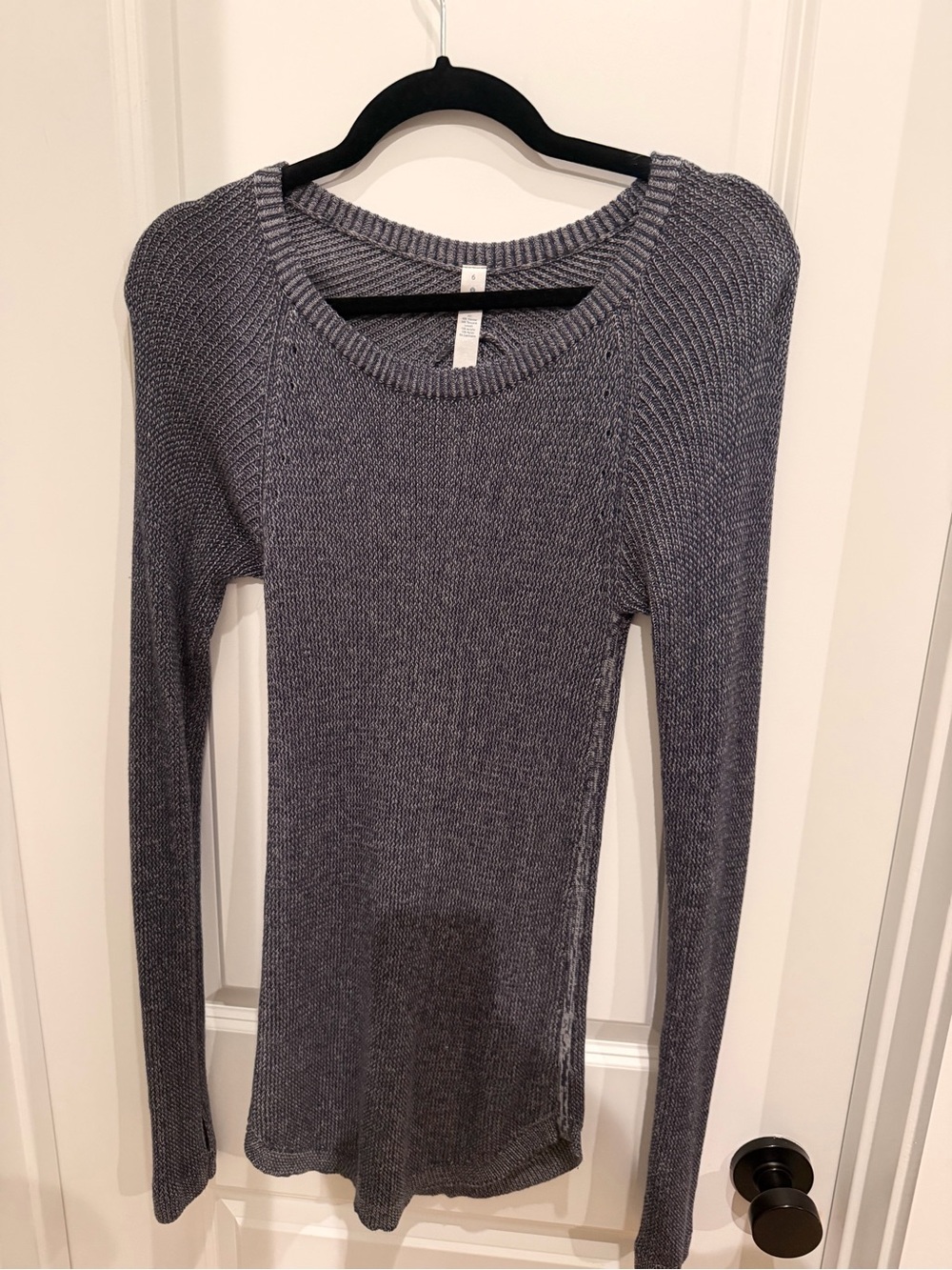 lululemon athletica Women's Scoop Neck Long Sleeve Sweater - Heather Gray
